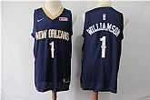 Pelicans 1 Zion Williamson Navy Nike Swingman Jersey,baseball caps,new era cap wholesale,wholesale hats